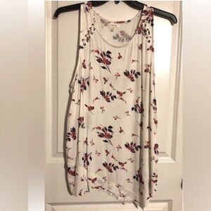 Maurices XXL Womens Dress Tank Top Pink And Blue Floral